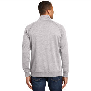 Quarter-Zip Raglan Fleece Heather <b>Grey</b> <b>Sweatshirt</b> for <b>Men</b> and Women - Comfortable and Durable Pullover, and Daily Wear - Product Image 3