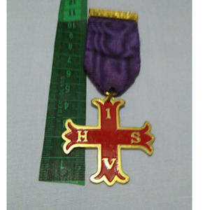 Medallas y Joyas de la Cruz Roja de Constantino para Miembros de la Orden Templaria Masónica, Conjunto Completo de Alta Calidad - Product Image 1