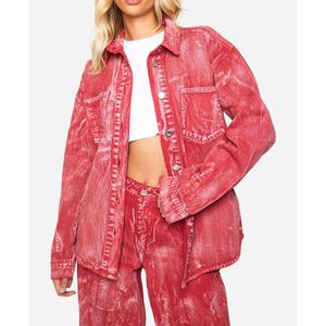 Respirant femmes Denim veste coton décontracté à manches longues vêtements d'extérieur en gros OEM abordable durable élégant mode - Product Image 4