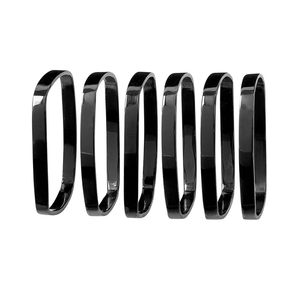 Anneaux de serviette en métal best-seller Vaisselle de mariage Argenterie en acier inoxydable Accessoires de cuisine Ensemble d'anneaux de serviette noirs - Product Image 6