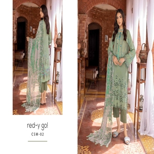 2023 últimos trajes de marca Charizma con bordado para suizo y gasa Dupatta ropa India pakistaní al por mayor - Product Image 2