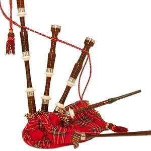 Cornemuse Stewart Tartan avec palissandre brun détaillant Excellent choix pour apprendre et maîtriser les jupes écossaises traditionnelles - Product Image 6