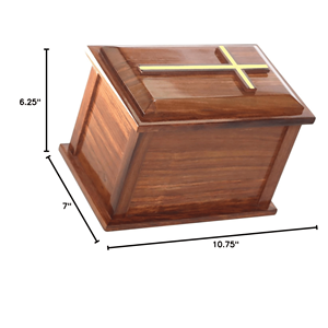 โกศไม้สไตล์อเมริกันสินค้ามาใหม่สำหรับสัตว์เลี้ยงและมนุษย์ใช้ด้วยสกรูจากเวียดนามสำหรับอุปกรณ์งานศพ - Product Image 3