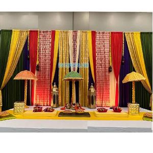 Mehndi & Sangeet-Decoración de Escenario nocturno, Escenario nocturno de colores, Punjabi, para boda - Product Image 1