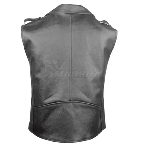 Premium Saleh Enterprises Men Genuine Leather Winter <b>Waistcoat</b> Vintage Distressed Biker Vest Casual Western Cowboy Button Bulk - Product Image 4