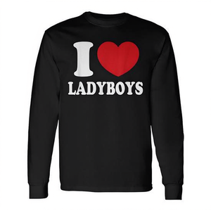 Camiseta de Manga Larga I Heart Asia Lover Thailand Ladyboy, Producto Promocional con Icono de Amor - Product Image 2