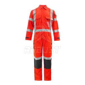 Best-seller Vêtements de travail utilitaires ignifuges grande combinaison avec ruban réfléchissant Vêtements de travail en polyester - Product Image 2