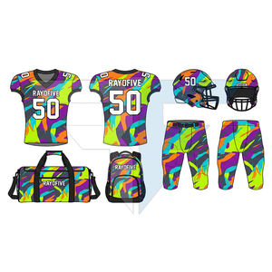 Conjunto de Uniforme de Fútbol Americano, Manga Corta, Secado Rápido, Transpirable, Ropa Deportiva Personalizable, Accesorios Unisex para Adultos - Product Image 3