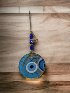 Ojo Turco DAFNI de 11 cm, Hecho a Mano, en Vidrio Magnético con Relieve, Decoración de Pared Tradicional, Regalo Promocional Novedoso de Estambul - Product Image 6