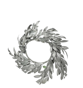 Guirlande Design Feuille Finie Argent pour la Décoration de la Maison Guirlande en Métal Ornements de Noël Guirlandes et Guirlande - Product Image 1
