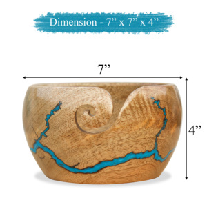 Vente directe du fabricant, logo personnalisé, bol en bois et époxy 100% fait main, design moderne, accessoire de décoration pour la maison et l'extérieur - Product Image 3