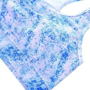Soutien-gorge de sport pour femme grande taille, imprimé par sublimation personnalisée, avec logo frontal, design simple, maintien élevé, dos nageur - Product Image 4