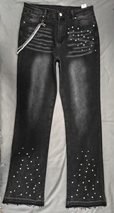 Mode Style décontracté Jeans hommes Denim nouveau transfrontalier lavé Design léger tricot Spandex coton hommes pantalons d'extérieur - Product Image 3