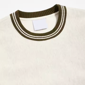เสื้อสเวตเชิ้ตคอเต่าผู้ชายแบบถัก ผ้าฝ้าย 100% เป็นมิตรกับสิ่งแวดล้อม ปักลายโลโก้แบบกำหนดเอง สีบล็อก ผ้าฟลีซ - Product Image 2