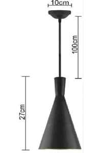 Lámpara Colgante de Techo Negra en Forma de Cono, Base E27, para Decoración del Hogar, Dormitorio, Restaurante, Bombilla no Incluida, Proveedor Mayorista - Product Image 6