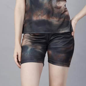 Trendy <b>Outfit</b> Look Premium Quality Women Shorts Set O Neck Collar Short Sleeve Women <b>Summer</b> Shorts Set - Product Image 6