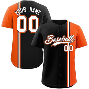 Hauts de softball imprimés à rayures personnalisés Maillot de baseball cousu sur mesure Maillot de baseball à manches courtes pour hommes - Product Image 6