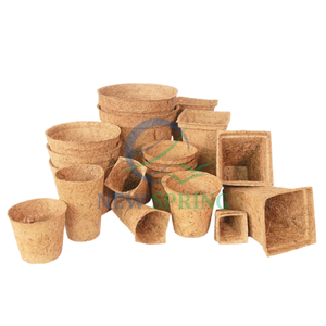 Nouveau pot de fleurs en fibre de coco naturelle marron classique, prix direct fabricant, décoration intérieure et jardinage - Product Image 4