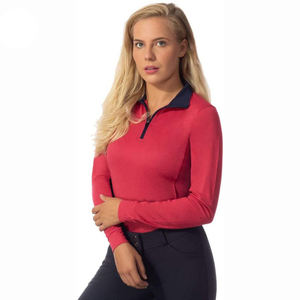 Chemise d'équitation pour femmes pour les événements équestres - Design élégant avec du spandex/coton, séchage rapide et respirant, manches courtes - Product Image 6
