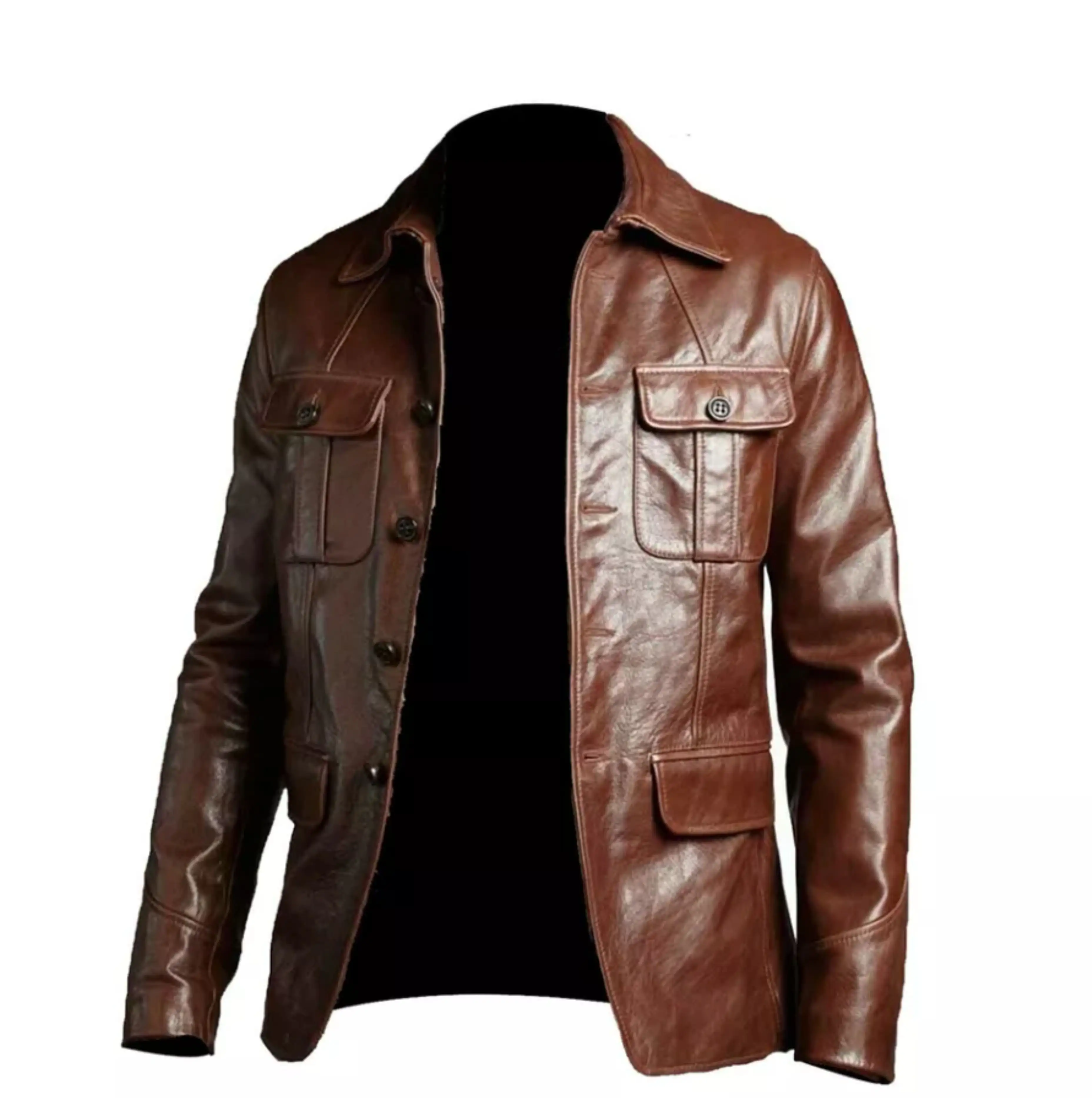 Motorcycle Leather Jacket Men's Custom Men Leather Jacket Pakistan Made Top Product Leather Jacket For Men