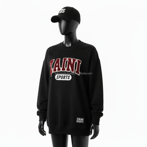 Sudadera informal para mujer, Material polar de algodón grueso, logotipo personalizado, diseño de bordado de chenilla 3D, sudaderas transpirables para mujer - Product Image 4