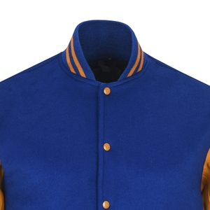 Varsity Custom Embroidery Men's <b>Jacket</b> Pure Leather <b>Mandarin</b> <b>Collar</b> Hooded Winter Casual Warm Wool Fleece Cheap Letterman Style - Product Image 6