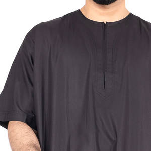 Dernière vente en gros de bijoux arabes pour hommes, vêtements islamiques, qamis-dafah jalabiya pour hommes thobe - Product Image 5