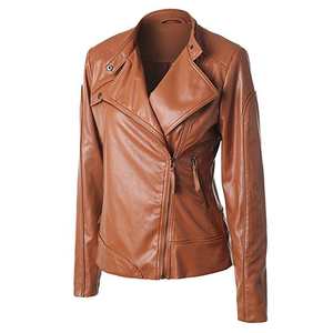 Chaqueta de Cuero Genuino para Mujer, 100% Piel de Oveja, Chaqueta Elegante con Cremallera, al por Mayor, Chaquetas de Cuero Originales 2026 para Hombre - Product Image 1