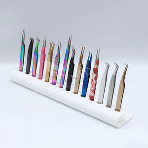 Pinzas para Pestañas con Logotipo Personalizado, Ecológicas, de Marca Privada, Color Azul Plasma, Accesorio para Extensión de Pestañas, Pinzas para Aislamiento de Pestañas - Product Image 2