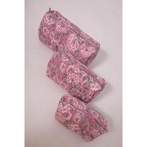 Organizador de Maquillaje de Algodón Indio, Duradero, Portátil, de Gran Capacidad, con Estampado, con Cierre para Bolsa de Viaje - Product Image 5