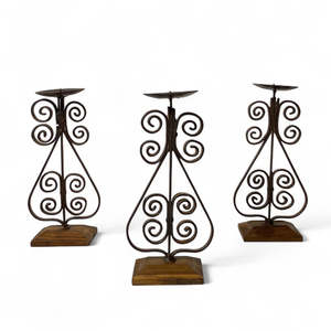 Iron and Crystal Candlestick <b>Holder</b> Handmade Modern <b>Tall</b> Stand for Home Decor Weddings Christmas - Product Image 3