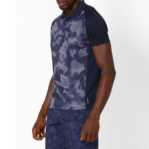 Polo informal de manga corta con cuello vuelto ajustado para hombre, camisa Polo de sublimación al por mayor con logotipo de diseño personalizado para hombre - Product Image 3