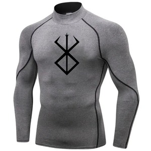 Premium élégant imprimé Rash Guard été nouvelle chemise à séchage rapide coupe ajustée personnaliser vêtements de Jogging respirants pour hommes - Product Image 1