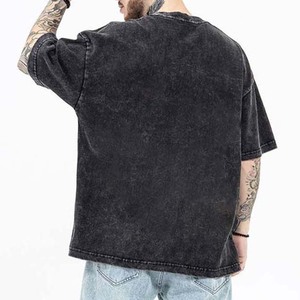 Camiseta Vintage para Hombre 2026, 100% Algodón, de Alta Calidad, Personalizada, con Parches Bordados, Lavado Ácido - Product Image 2
