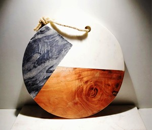 Planche à découper design en marbre Planche à découper rectangulaire personnalisée en gros Blocs à découper blancs et bruns fabriqués en Inde - Product Image 6