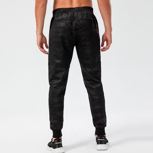 Pantalones de chándal de mezclilla informales para hombre Pantalones cargo acampanados apilados de cintura alta con logotipo personalizado Ropa de calle Patrón recto Tela de lona - Product Image 5
