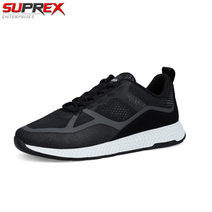 Chaussures de course à lacets en cuir véritable avec semelle intermédiaire en caoutchouc noir et blanc, confortables, de haute qualité, anti-odeur, personnalisables - Product Image 4