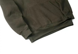 380gsm Peso pesado 100% Algodón Jersey de gran tamaño Sudadera con capucha de lana Sin cordón Unisex Color sólido Logotipo personalizado Sudaderas con capucha - Product Image 4