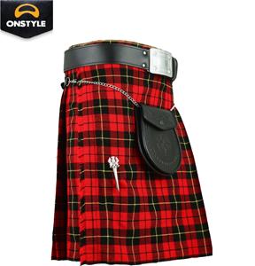 Kilt Tradicional Escocés de Alta Calidad en Acrílico Sólido para Hombre, Traje de las Tierras Altas Escocesas de ONSTYLE SPORTS, 5 Yardas, 13 oz - Product Image 3