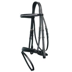 Brida Flash de caballo de cuero indio hecha a medida, banda para cejas con curva de diamante patentado cosida elegante, banda ancha para la nariz, equipo de equitación duradero - Product Image 2