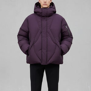 Veste matelassée unisexe en toile, style streetwear, col à capuche, design personnalisé, mode hiver - Product Image 5