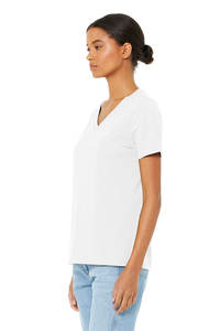 Next Level Ladies' CVC Deep V-Neck T-Shirt Women's Relaxed Heather CVC V-Neck Tee Camisetas al por mayor más baratas - Product Image 5