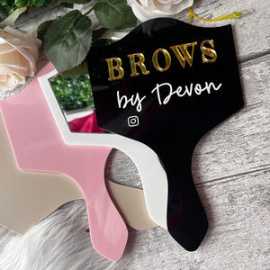 Meilleur accessoire pour cils et sourcils Miroir de décoration de <span class=keywords><strong>salon</strong></span> en acrylique Miroir à main pour le maquillage Miroir à main compact Miroir de maquillage pour coiffeuse de luxe - Product Image 5