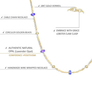 Handmade 925 Sterling Silver Necklace for Women Natural <b>Lavender</b> Opal Beaded Wedding & <b>Gift</b> Jewelry 16 Inches Size - Product Image 3