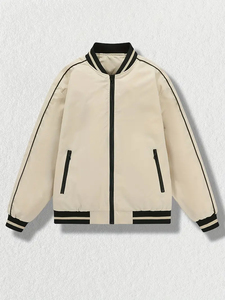 Top Sale Customizable Canvas Varsity <b>Jacket</b> for Men-Premium Quality Windproof Eco-Friendly Breathable Wool Lined Winter Front - Product Image 5