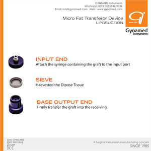 เครื่องมือ gynamed EU CE เครื่องมือผ่าตัดแบบแมนนวลได้รับการรับรองมาตรฐาน ISO อุปกรณ์การส่งผ่านไขมันขนาดเล็ก - Product Image 4