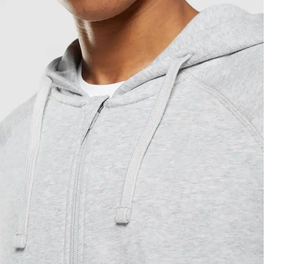 Prix de gros, OEM personnalisé, surdimensionné, lourd, tissu épais, poignets irréguliers, articles de mode, style tout-en-un, sweat à capuche zippé - Product Image 5