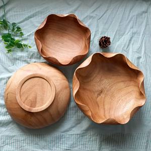 Cuenco de madera de acacia vietnamita, cuenco de flores, vajilla sostenible, logotipo de tamaño personalizado de Vitrapro - Product Image 3