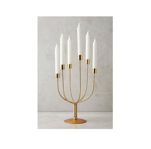 Wedding Decoration Iron 5 Arm <b>Candle</b> <b>Stick</b> Holder <b>Gold</b> Colour Modern Style <b>Candle</b> Holder and Votive for Home Decor - Product Image 1