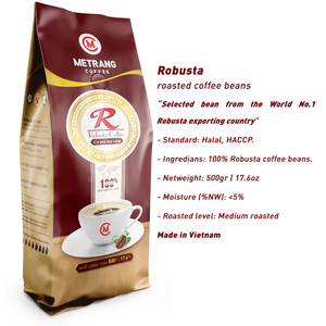 Granos de café Robusta 100% de calidad al por mayor sabor amargo con cafeína 5% humedad frijol tostado de Vietnam Puce 0,5 kg peso medio - Product Image 4